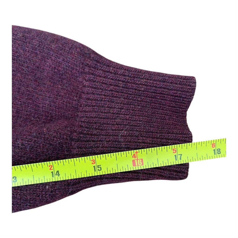 Pendleton Shawl Collar Sweater Mens Burgundy Lambswool Pullover Fisherman XL - Picture 8 of 12